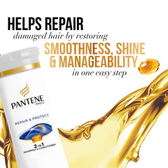 Pantene Pro-V 2 en 1 con antioxidantes para protección diaria.