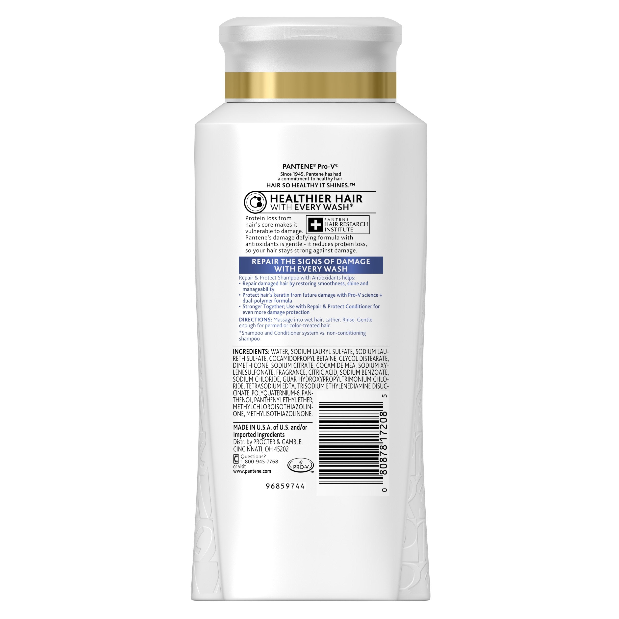 Espuma nutritiva de Pantene Pro-V en la palma para una aplicación suave.