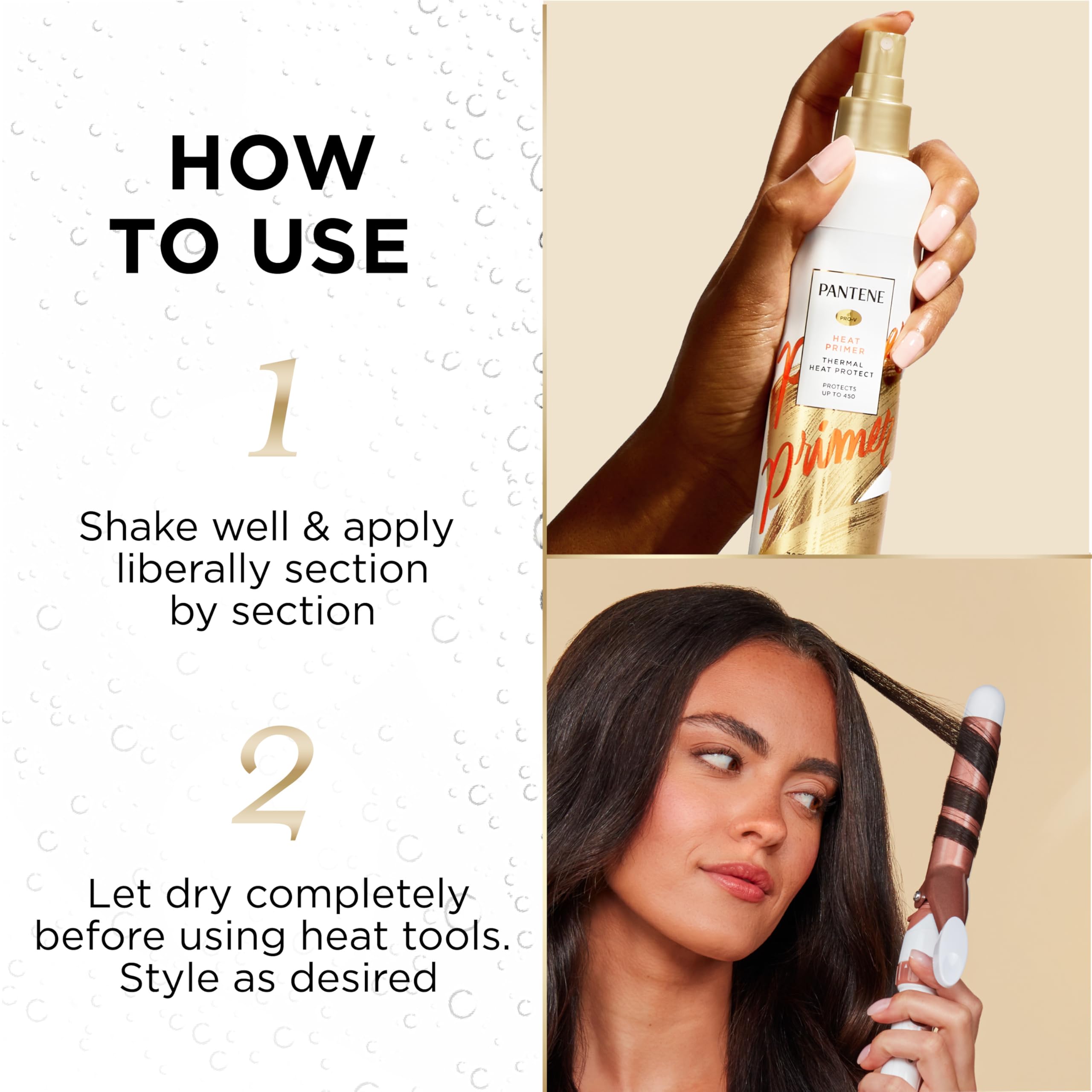 Pantene Pro-V Heat Primer, uso de reestilizado en días 2 o 3