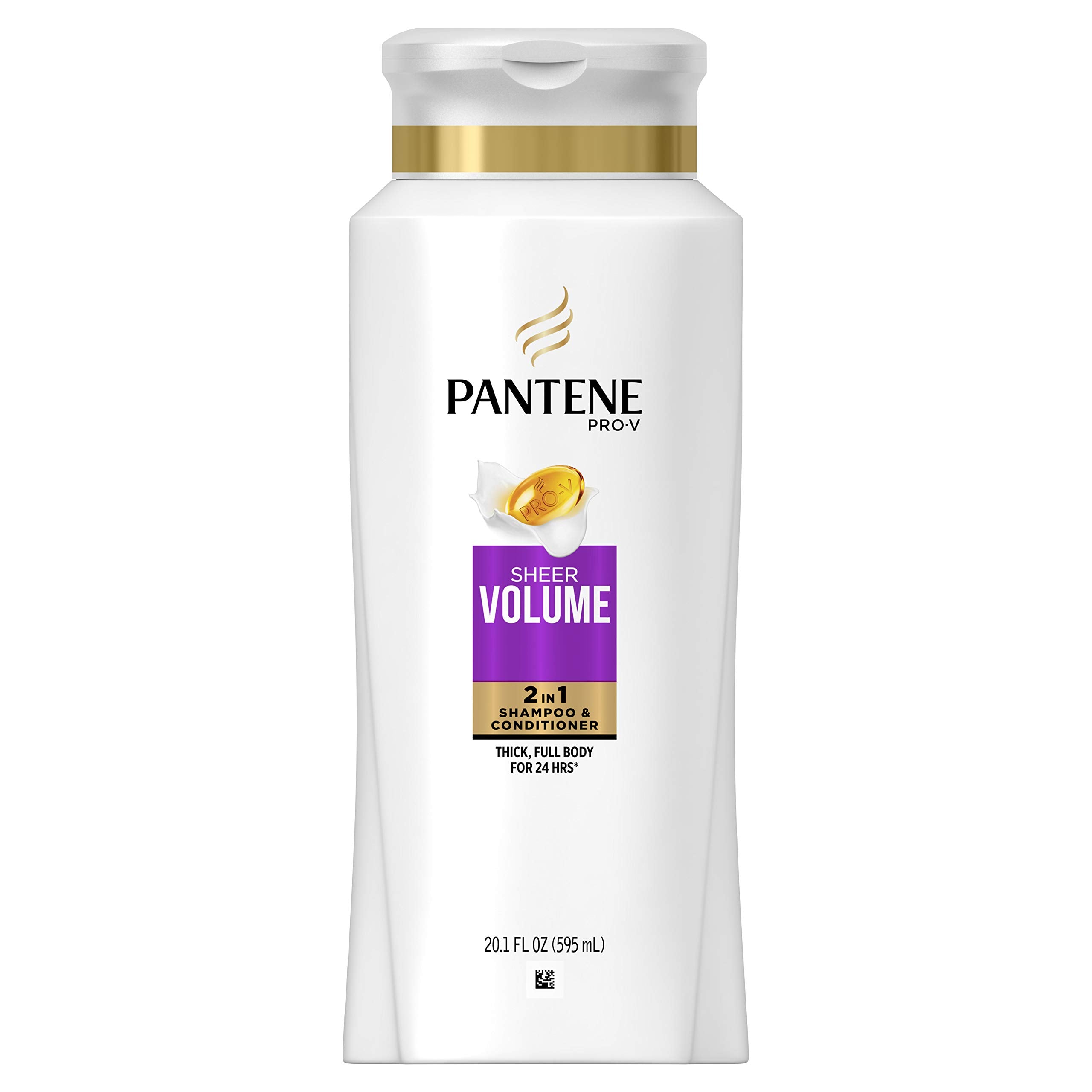 Pantene Pro-V Sheer Volume 2 en 1, botella frontal, ofrece volumen inmediato
