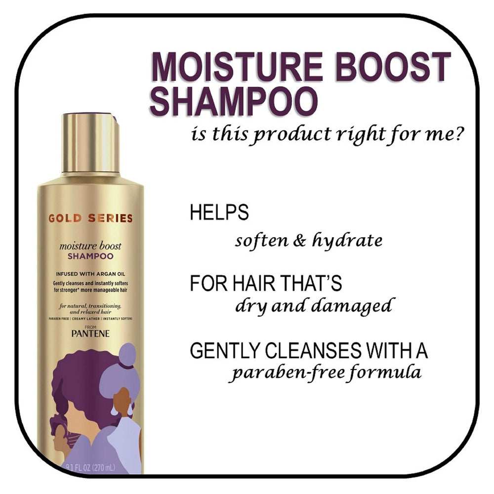 Pantene Pro-V Gold Series espuma cremosa limpia suavemente el cabello.