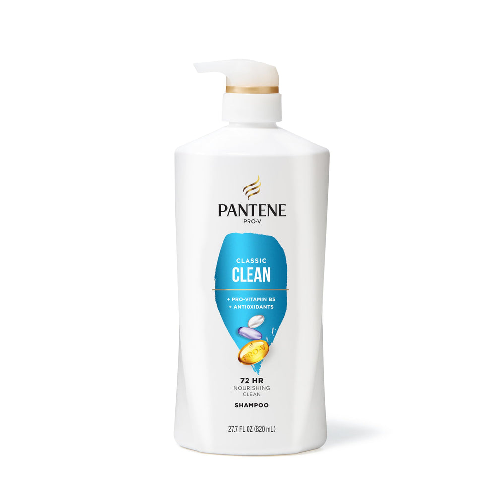 Pantene shampoo application on scalp demonstrates gentle cleansing.