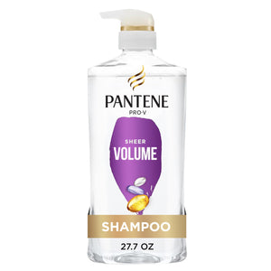 Pantene Volumen Ligero, botella de champú, ofrece limpieza suave y volumen desde la raíz.