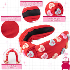 Diadema Pantide roja con detalle nudo superior añade estilo sin deslizamiento