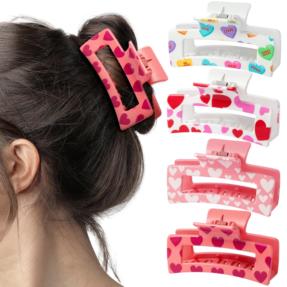 Pinza Pantide corazón de conversación para cabello, añade un toque romántico y sujeción estable.