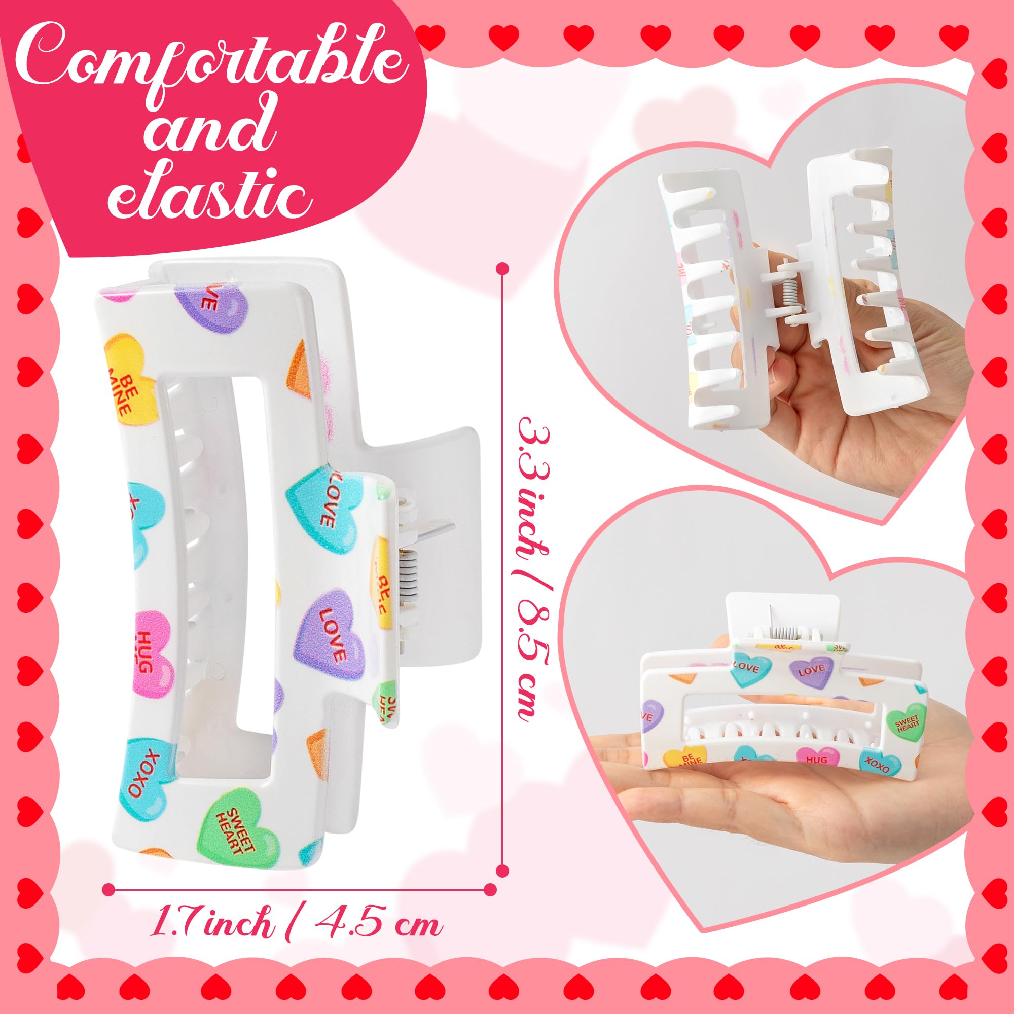 Pinza Pantide corazón diseño romantic para cabello, cómoda para uso diario.