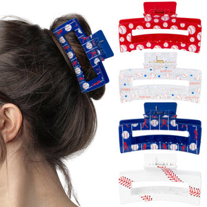 PANTIDE pinzas Baseball rojas para sujetar el cabello durante entrenamientos y juegos.