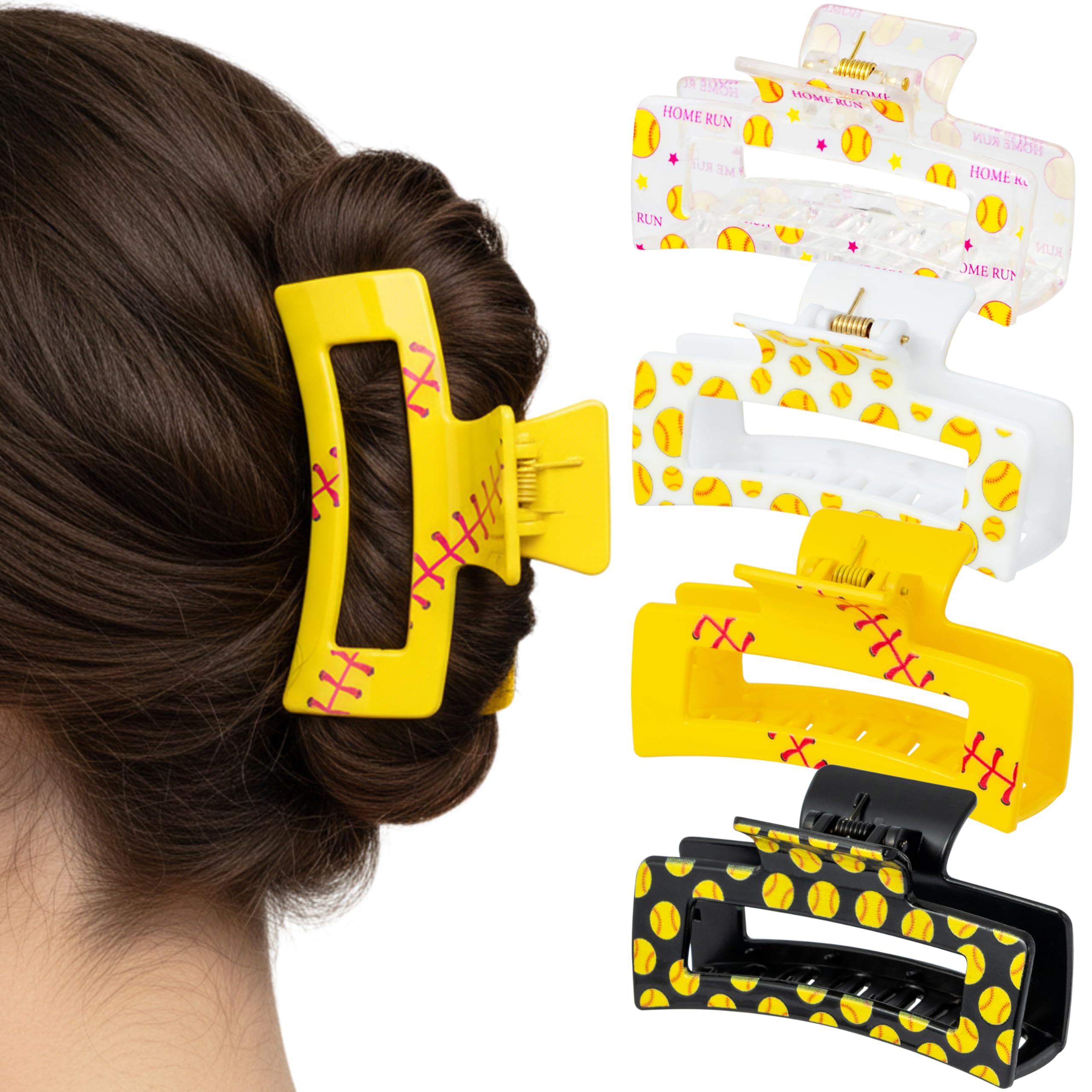 Pantide pinzas de pelo softbol, diseño colorido, agarre firme para peinados.