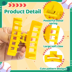 Pantide pinzas de pelo softbol, diseño deportivo, perfectas para entrenamientos.