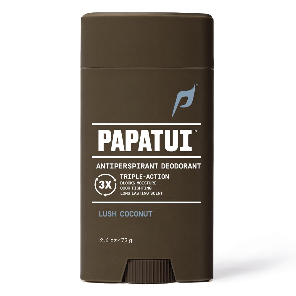 PAPATUI barra desodorante triple action coco, protección duradera para el día