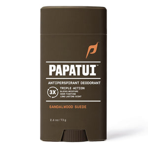 PAPATUI desodorante barra frente muestra diseño compacto para control de sudor diario