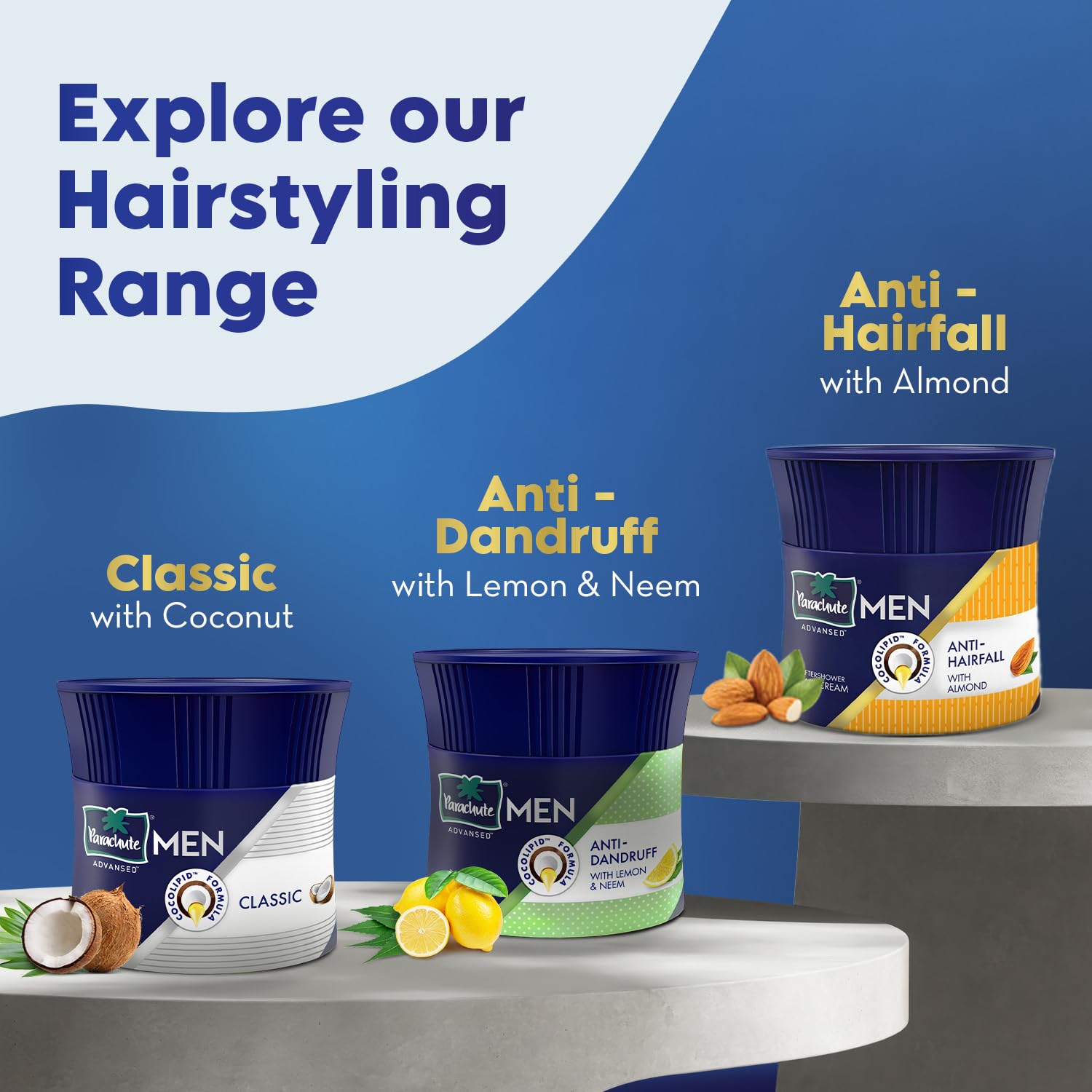 Parachute Advansed Crema Capilar nutriendo el cabello con coco.