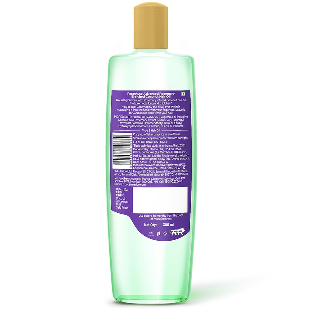 Parachute Advansed: frasco con diseño práctico para uso diario.