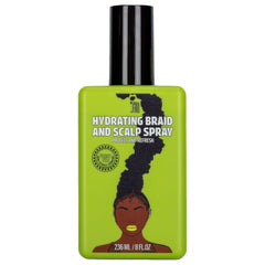 Pardon My Fro, aerosol hidratante para trenzas y cuero cabelludo con hidratación duradera.