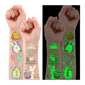 Tatuajes luminosos Partywind con huevos, ideales para Pascua y fiesta nocturna