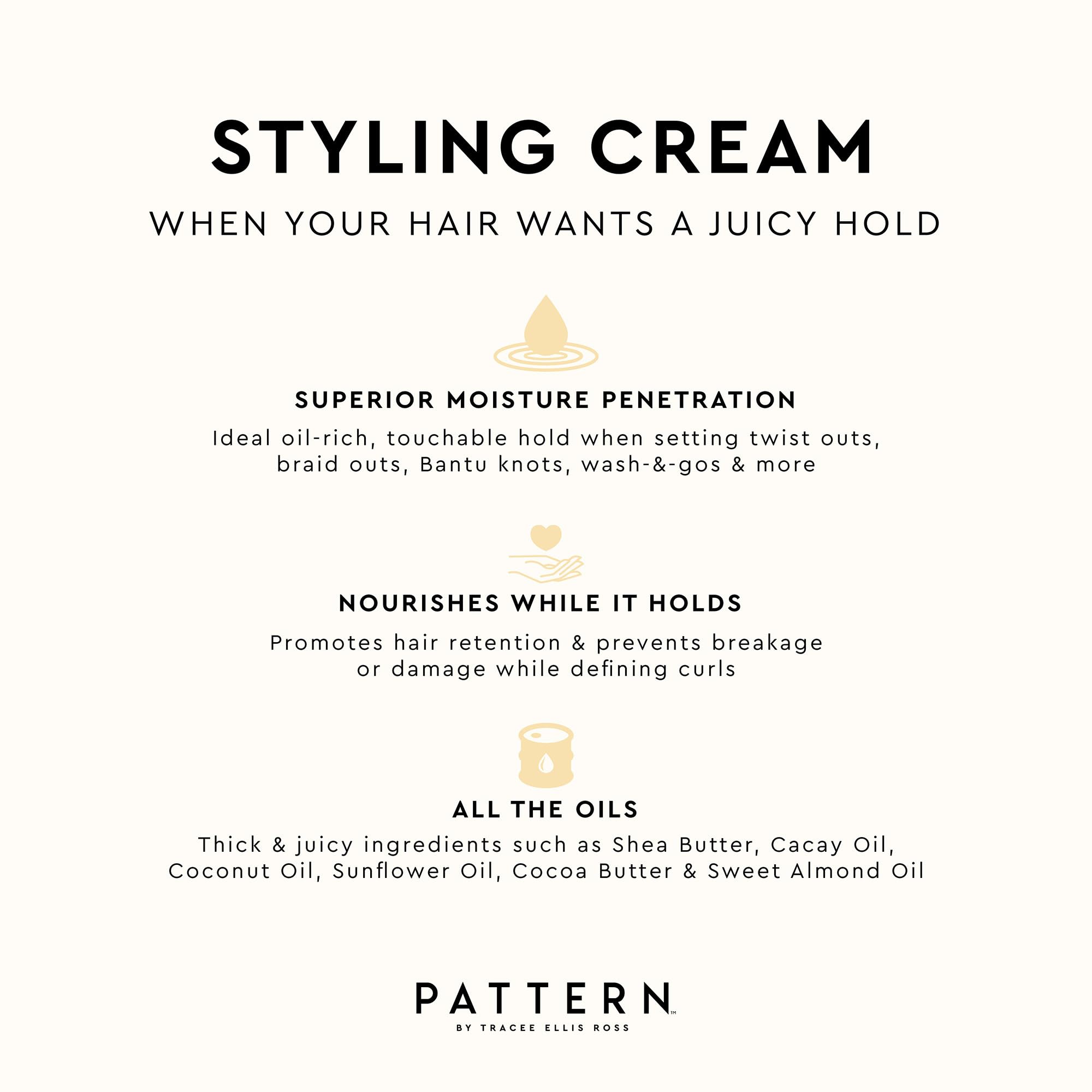 Crema estilizante PATTERN 52 ml, hidratación y fijación flexible