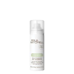 Paul Mitchell Champú Seco Multitarea: aplicación en raíz para neutralizar grasa y aumentar volumen.
