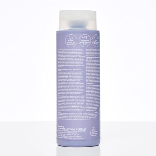 Champú violeta rubio platino de Paul Mitchell, ideal para cabello plateado con brillo natural.