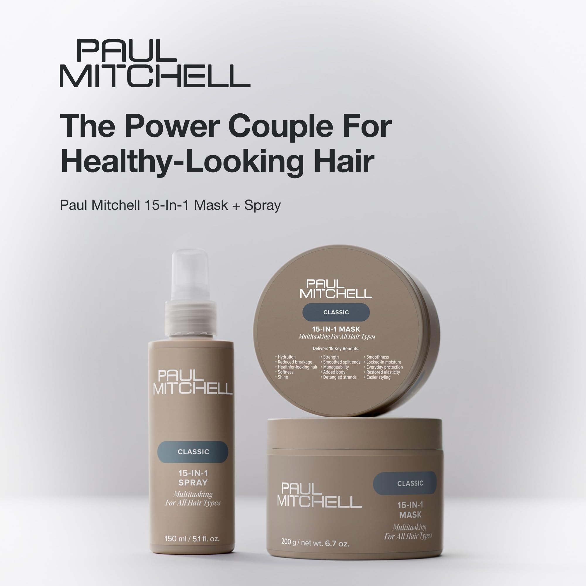 Paul Mitchell mascarilla 15‑en‑1, protección diaria contra la humedad.