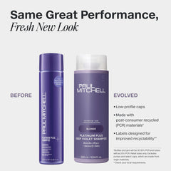 Paul Mitchell Platinum Plus Deep Violet Shampoo tono purpura intenso para rubios con mechas