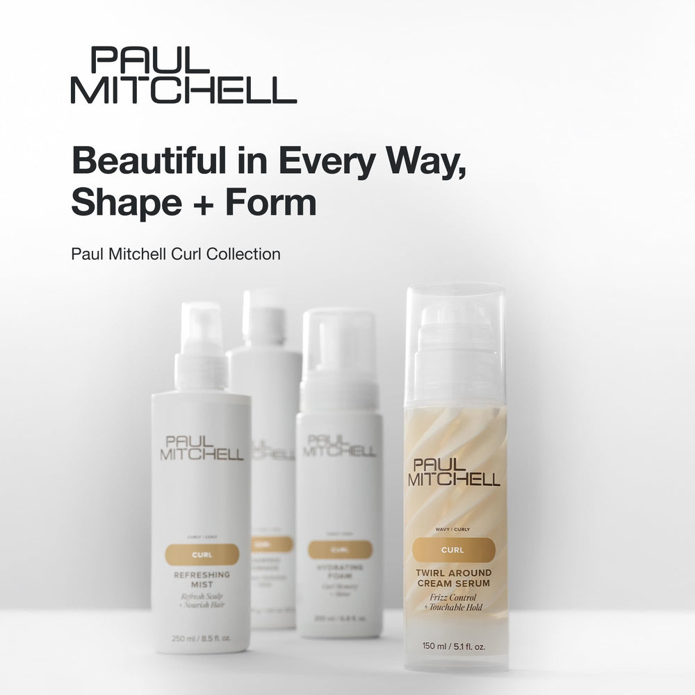 Paul Mitchell Round Trip Defining Serum definie rizos al aplicarlo en cabello rizado.