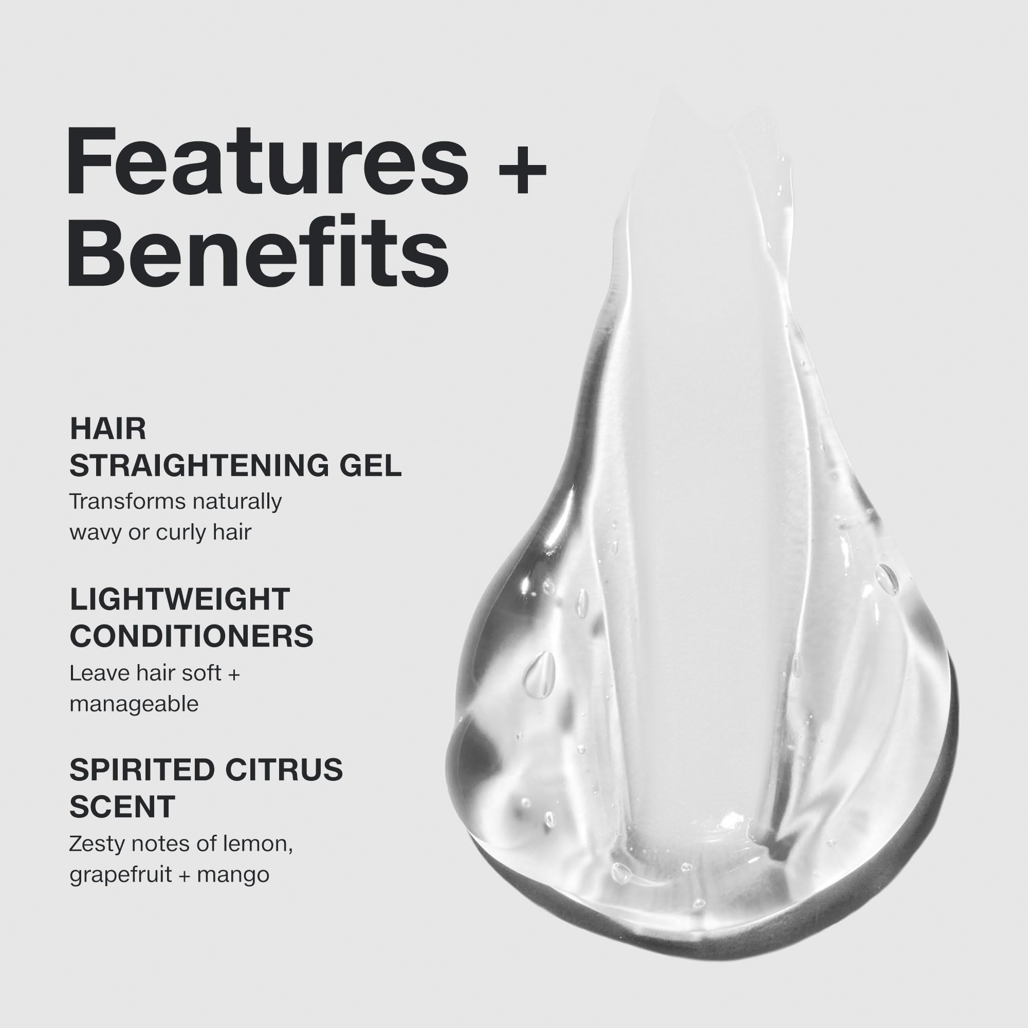 Aplicación del gel Paul Mitchell Straight Works en el cabello para control diario