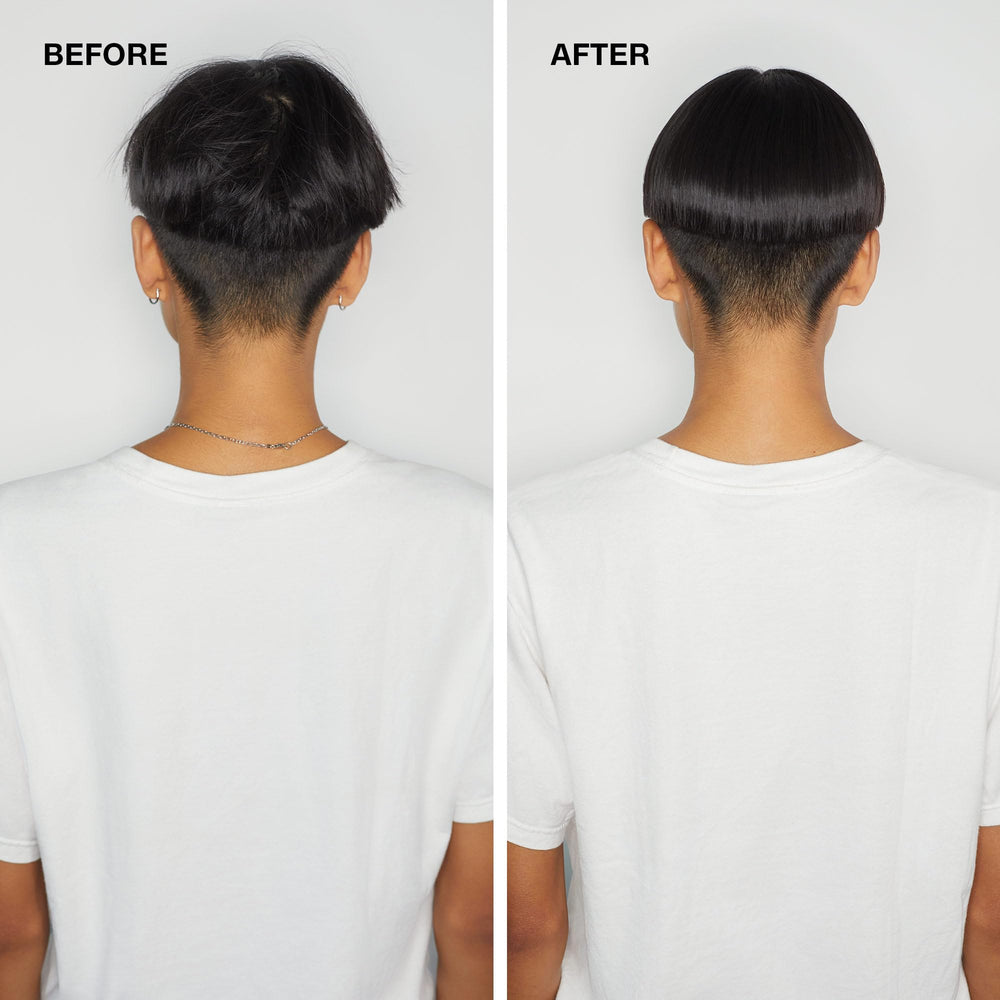 Paul Mitchell Super Skinny Relaxing Balm, aplicación en mano: uso diario para control del frizz.
