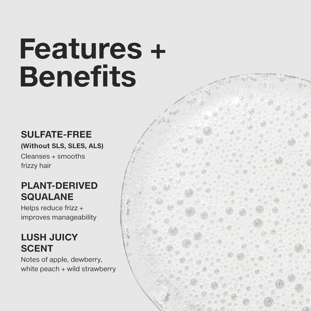 Champú Paul Mitchell con esqualano vegetal; suaviza y reduce frizz para mayor control.