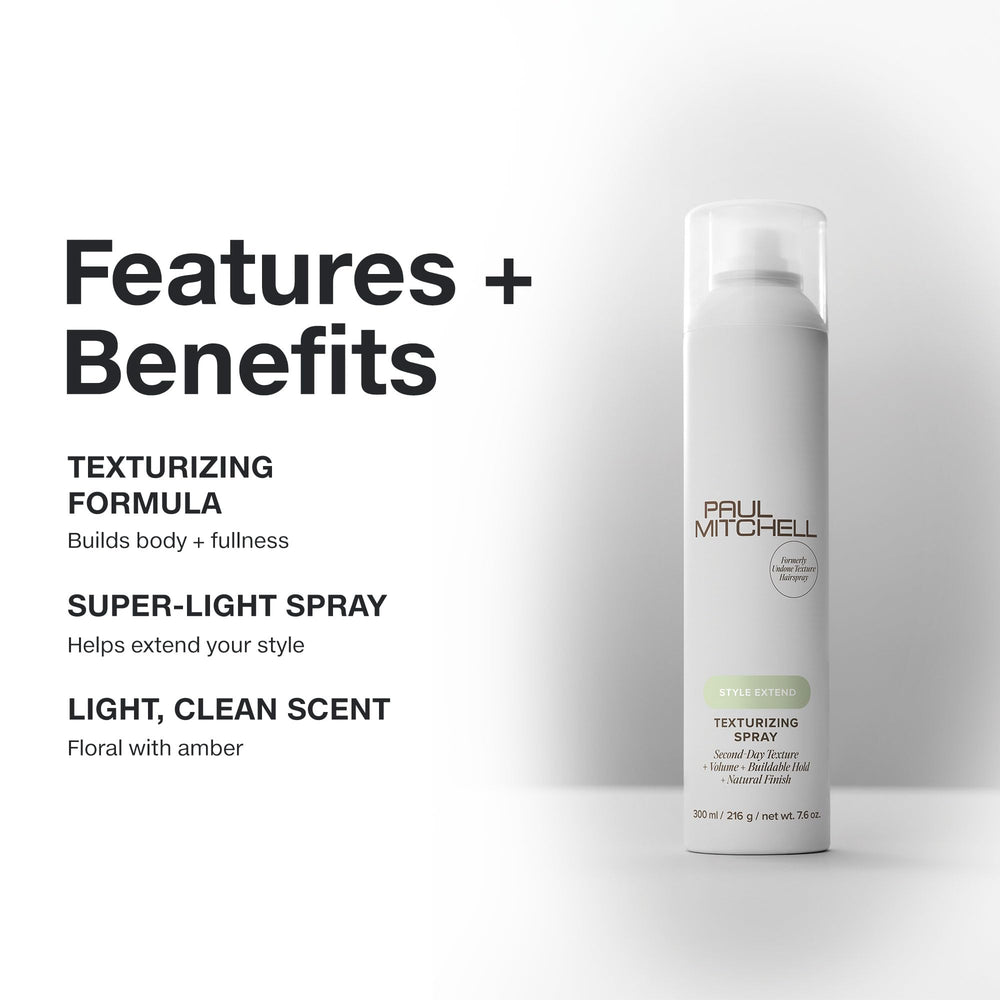 Paul Mitchell atomizador texturizante: niebla ligera que prolonga el estilo.