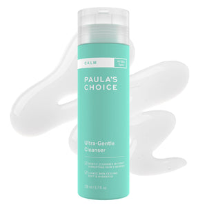Paula's Choice Calm, limpiador facial ultra suave en botella, ideal para piel sensible.