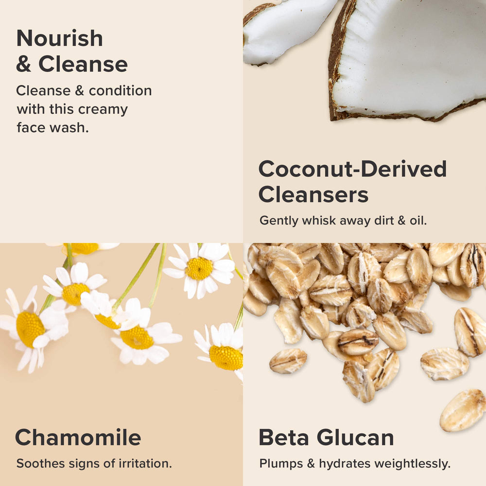 Paula's Choice Skin Recovery Cream Cleanser, aplicación suave en la palma para uso diario.