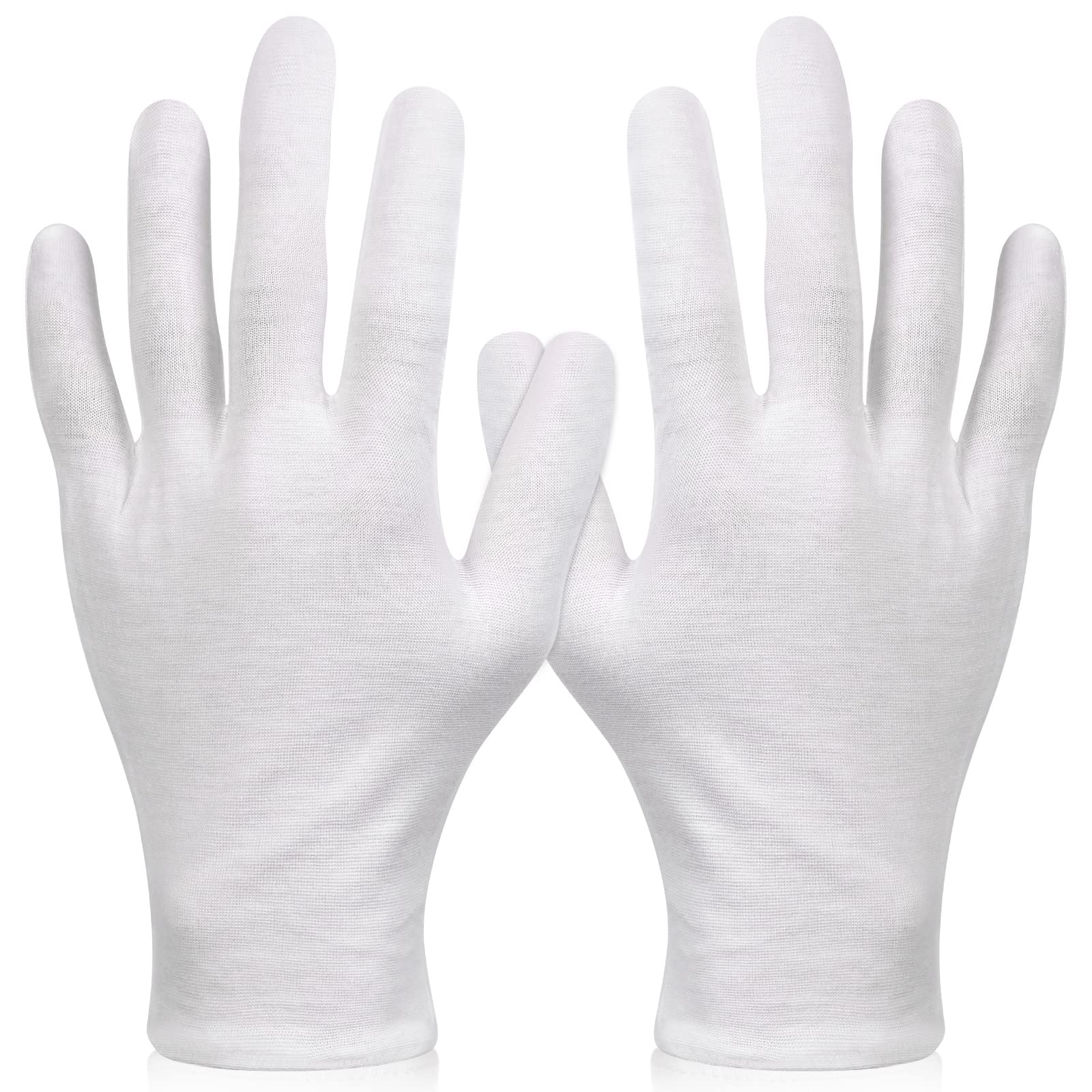 Guantes Paxcoo de algodón blanco XL para inspección de joyas y cuidado de manos