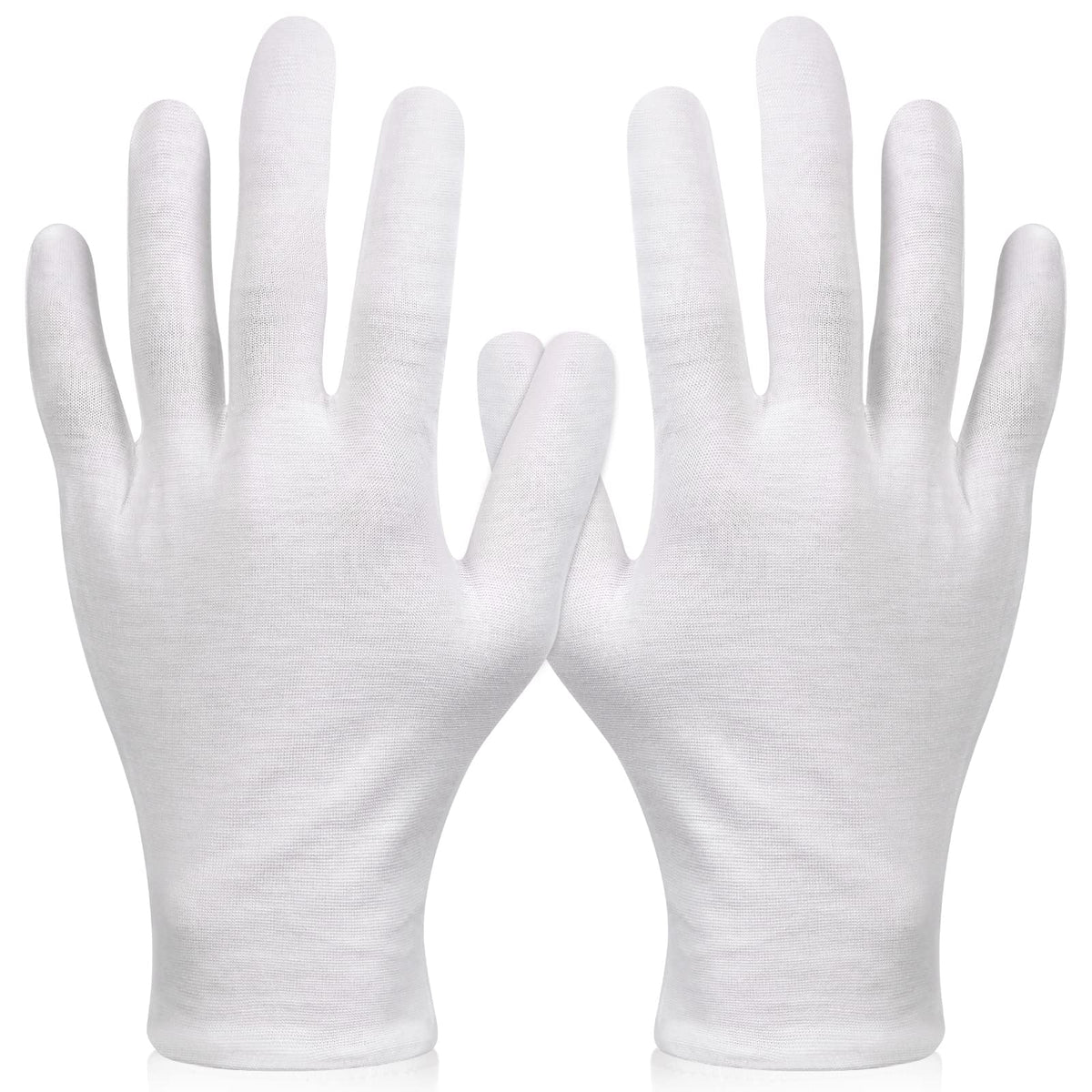Guantes Paxcoo de algodón blanco XL para inspección de joyas y cuidado de manos