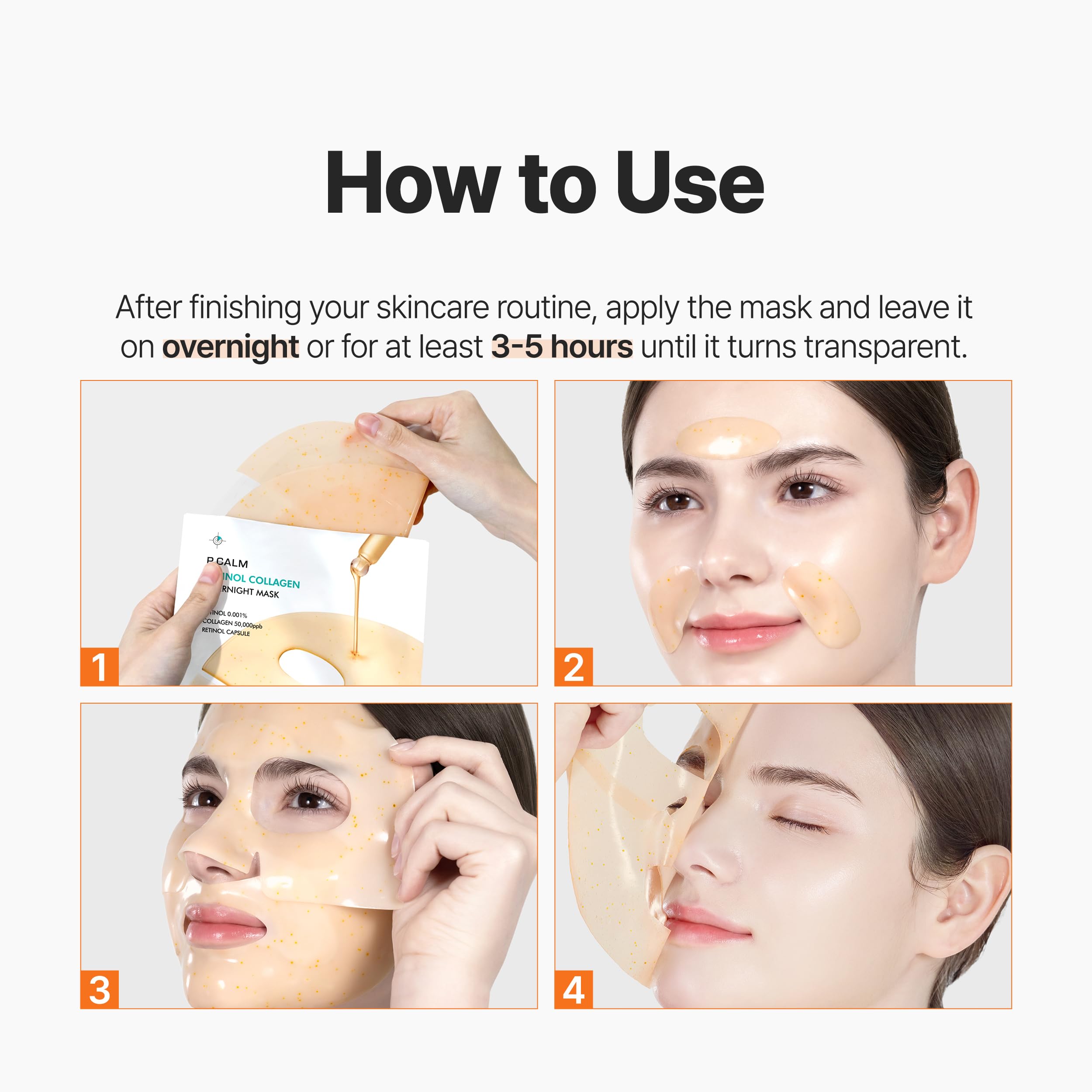 P.CALM Mascarilla nocturna de retinol y colágeno, uso para piel cansada y estrés diario.