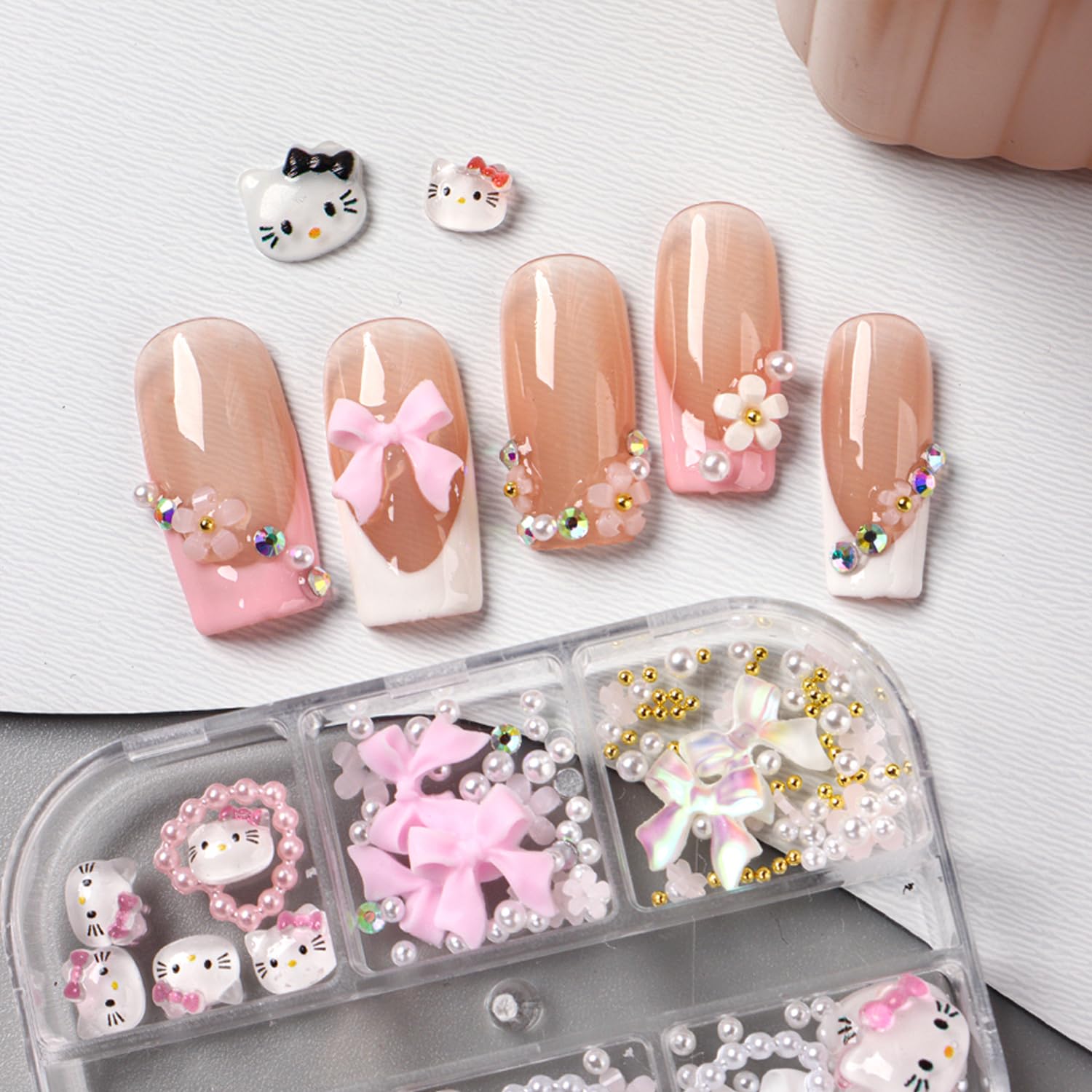 PDFADSK charms para uñas: conjunto de manualidades para crear looks únicos.