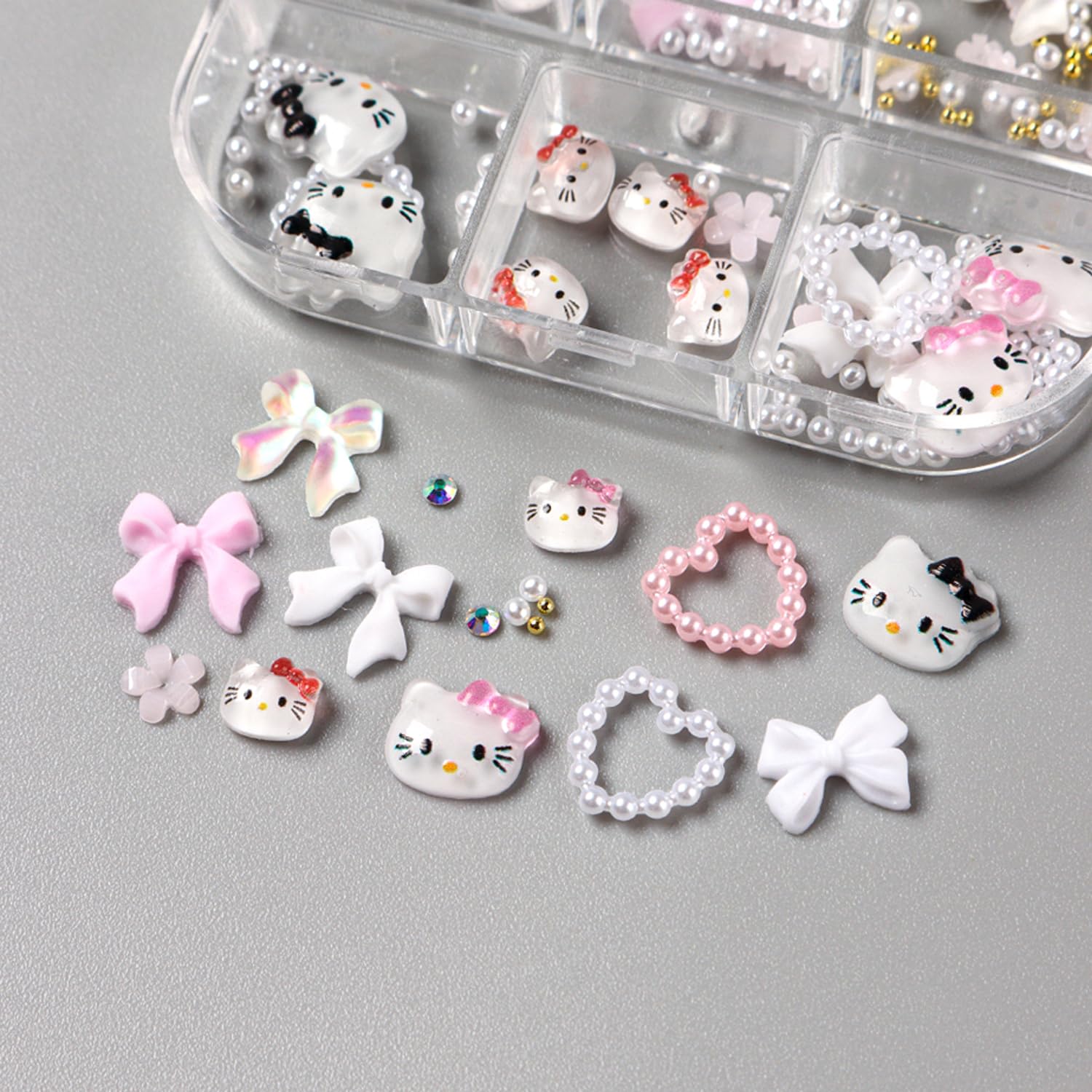 PDFADSK charms para uñas: cristales 3D para destellos brillantes.