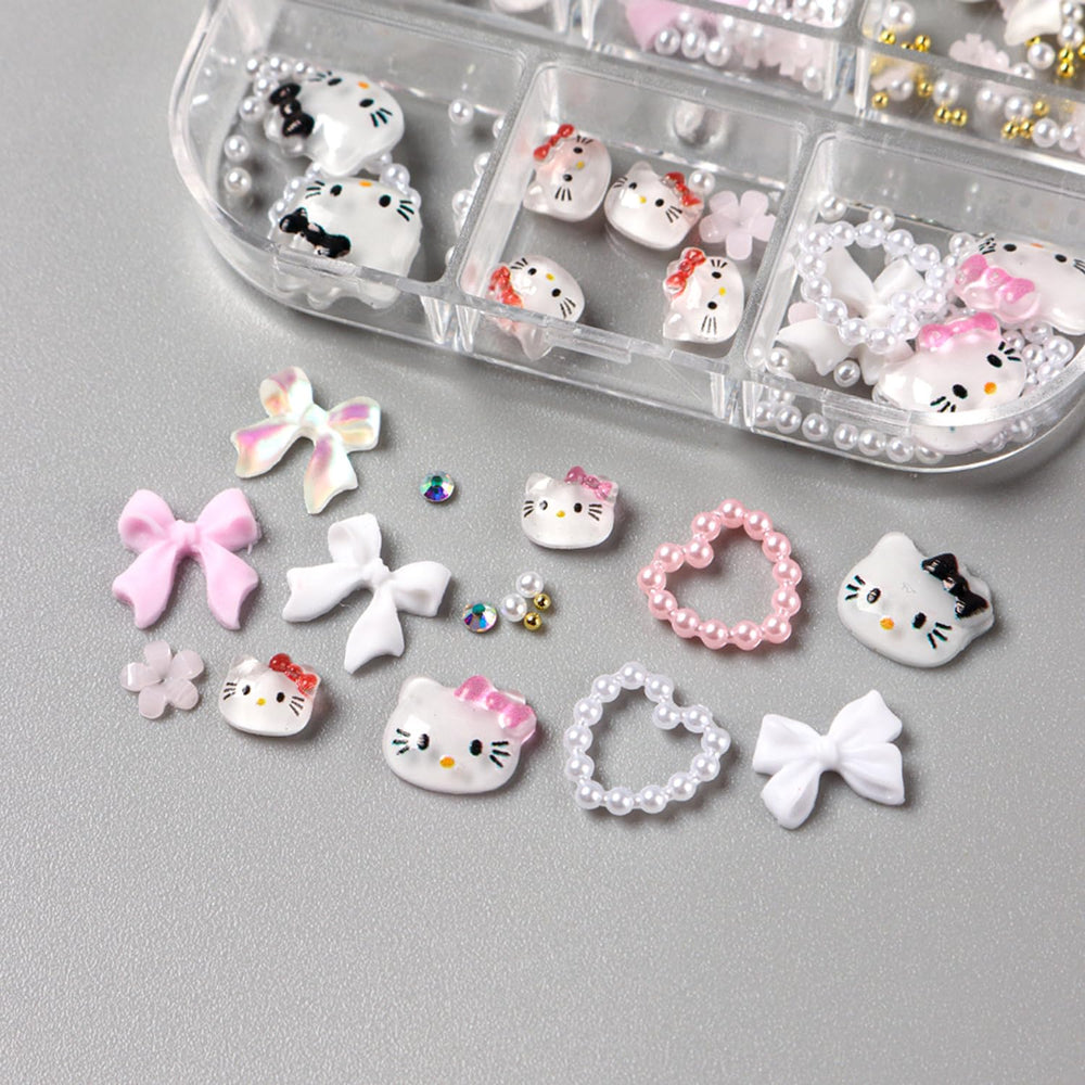 PDFADSK charms para uñas: cristales 3D para destellos brillantes.