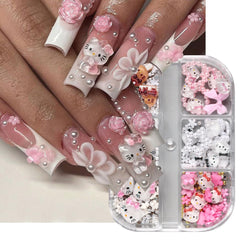 PDFADSK charms para uñas: lazo 3D para estilizar manicuras.