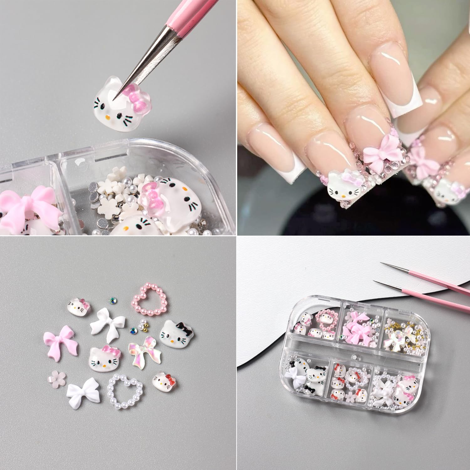 PDFADSK charms para uñas: piedras decorativas para decoración DIY.