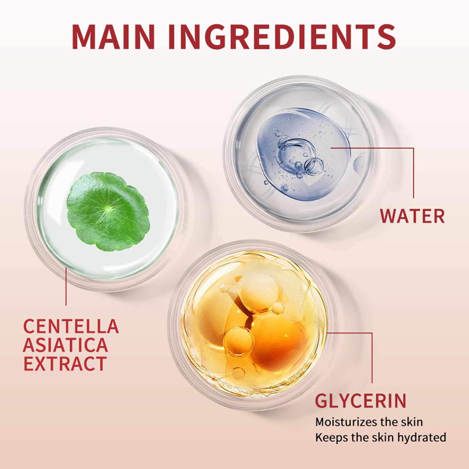 Pdtwq CC Cream Rojo Centella, Centella Asiatica calma la piel sensible