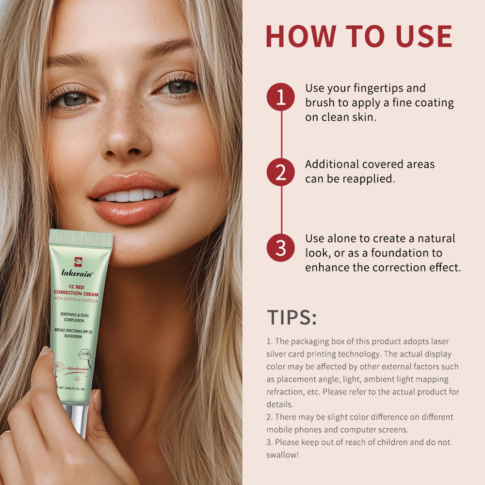 Pdtwq CC Cream Rojo Centella, protección SPF para uso diario