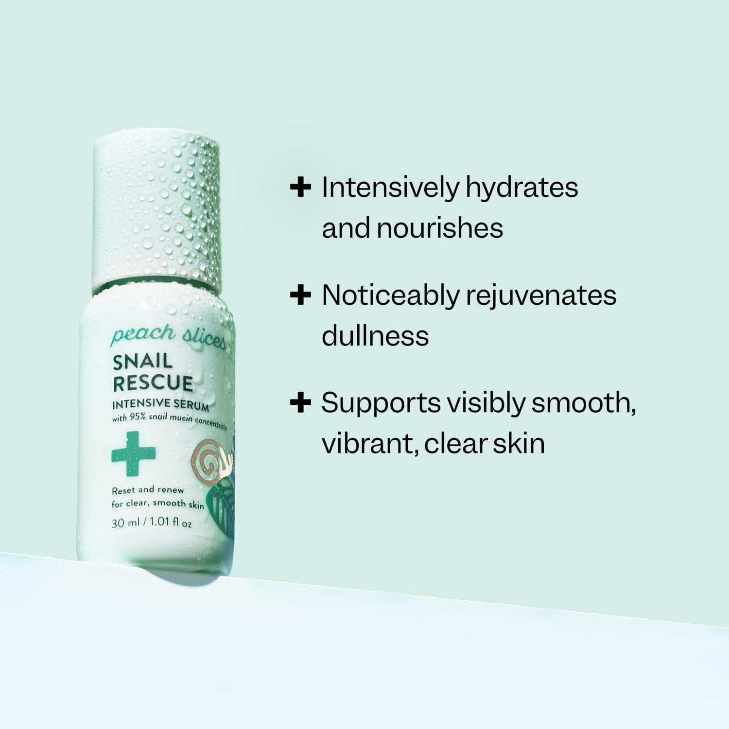 Textura ligera del serum Rescate Caracol que se absorbe rápidamente.