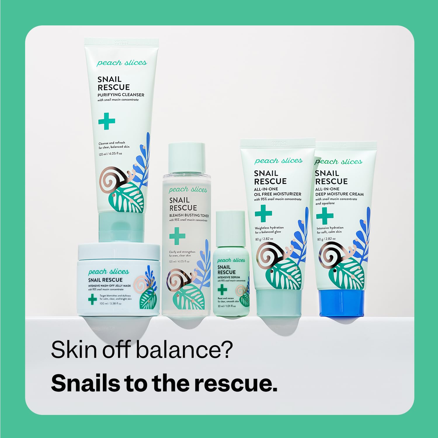 Peach Slices Snail Rescue sin fragancia ni alcohol protege piel sensible.