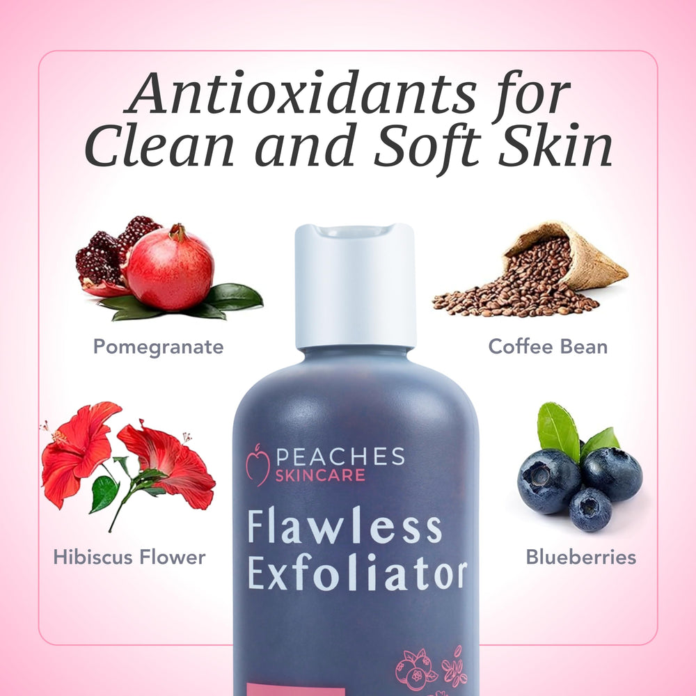 Peaches Skin Care exfoliador facial aroma frutal: experiencia sensorial agradable.