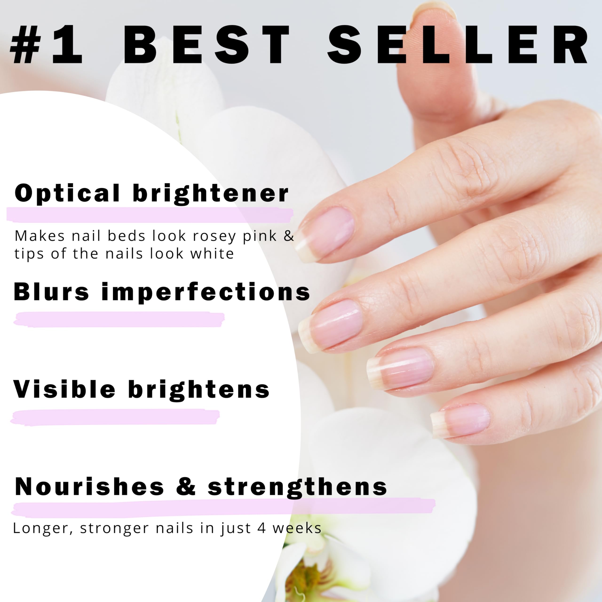 Aplicación del gel rosa de Perfect Formula, brillo natural en uñas.