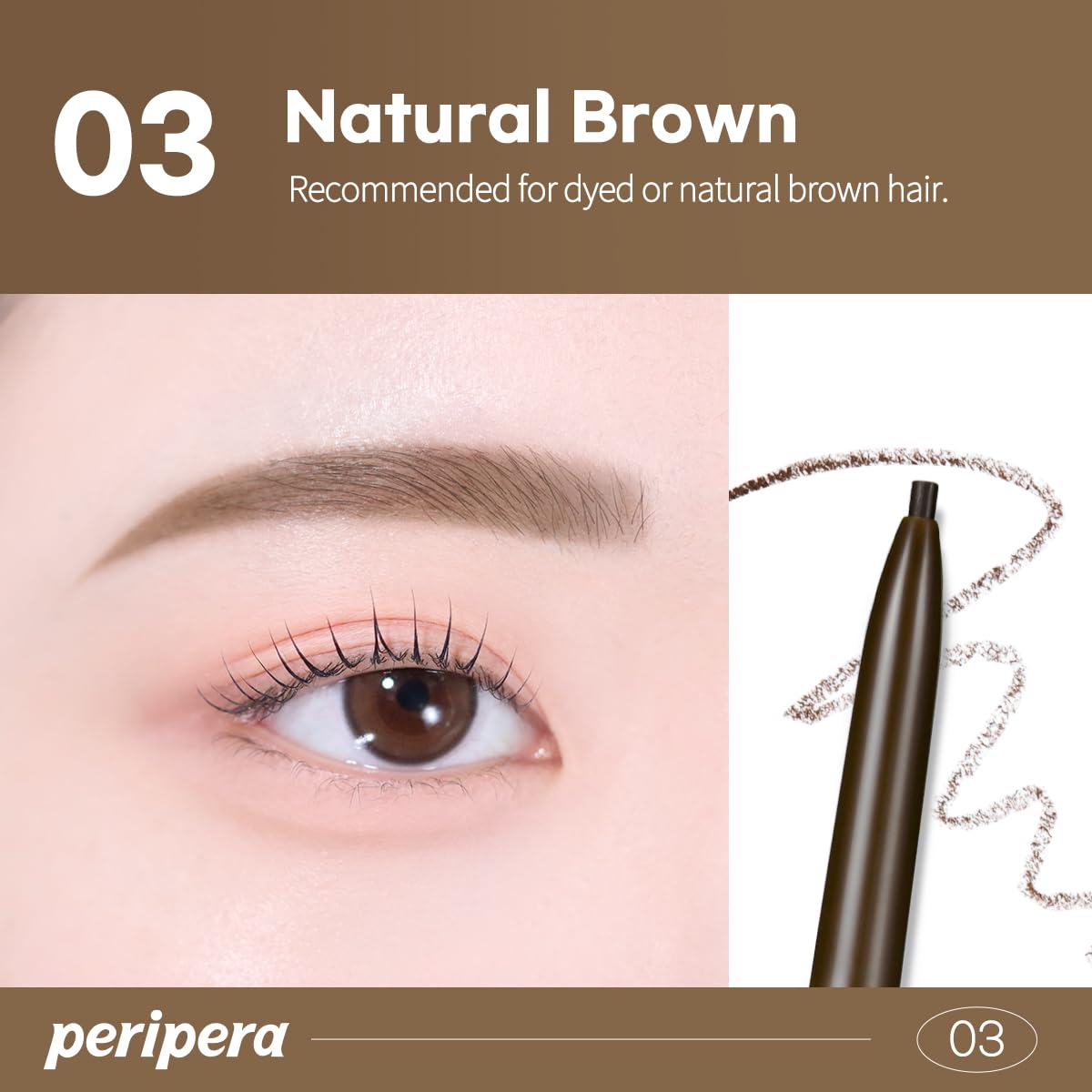 Peripera Speedy Skinny Brow aplicación precisa para definir cejas o contorno suave