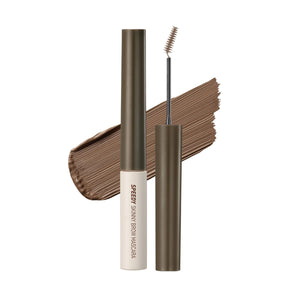 Peripera Speedy Skinny Brow Mascara muestra aplicación delgada para cejas definidas.