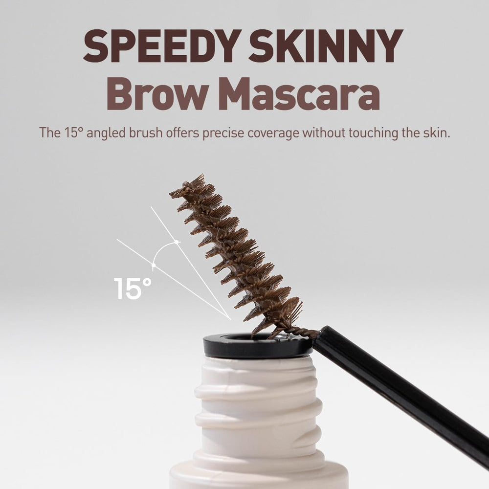 Peripera Speedy Skinny Brow Mascara, fijación de larga duración para cejas