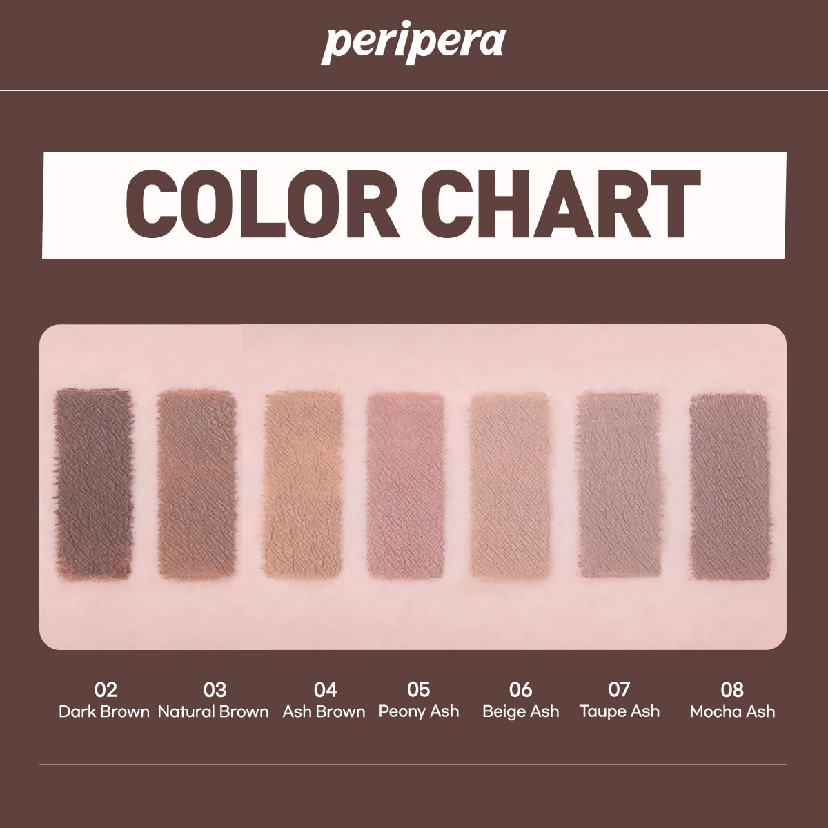 Peripera Speedy Skinny Brow Mascara, tono natural que complementa tus cejas