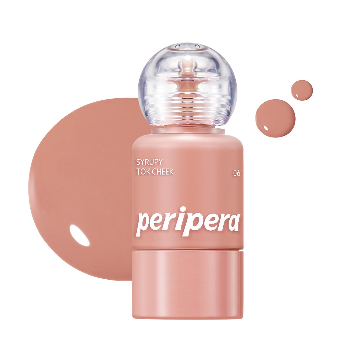 Peripera Syrupy Tok Cheek brilla líquido para rubor suave y luminoso.